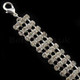 42" Long 4 Row Sliver AB Diamante Rhinestone Studded Waist Chain Belts for Women Dresses Women Fashion Accessory